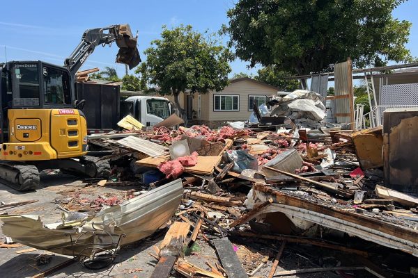 Demolition Debris Hauled Away In San Diego